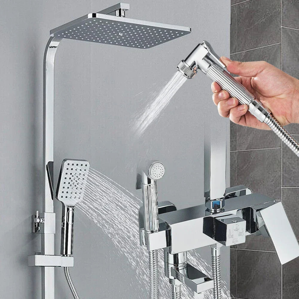 Shower Set - AquaFlow - Luxury Rain Shower - Brass Mixer Tap