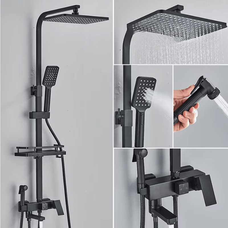 Shower Set - AquaFlow - Luxury Rain Shower - Brass Mixer Tap