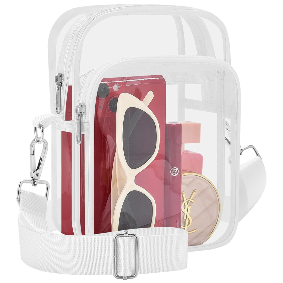 Small Transparent Handbag with Removable Strap