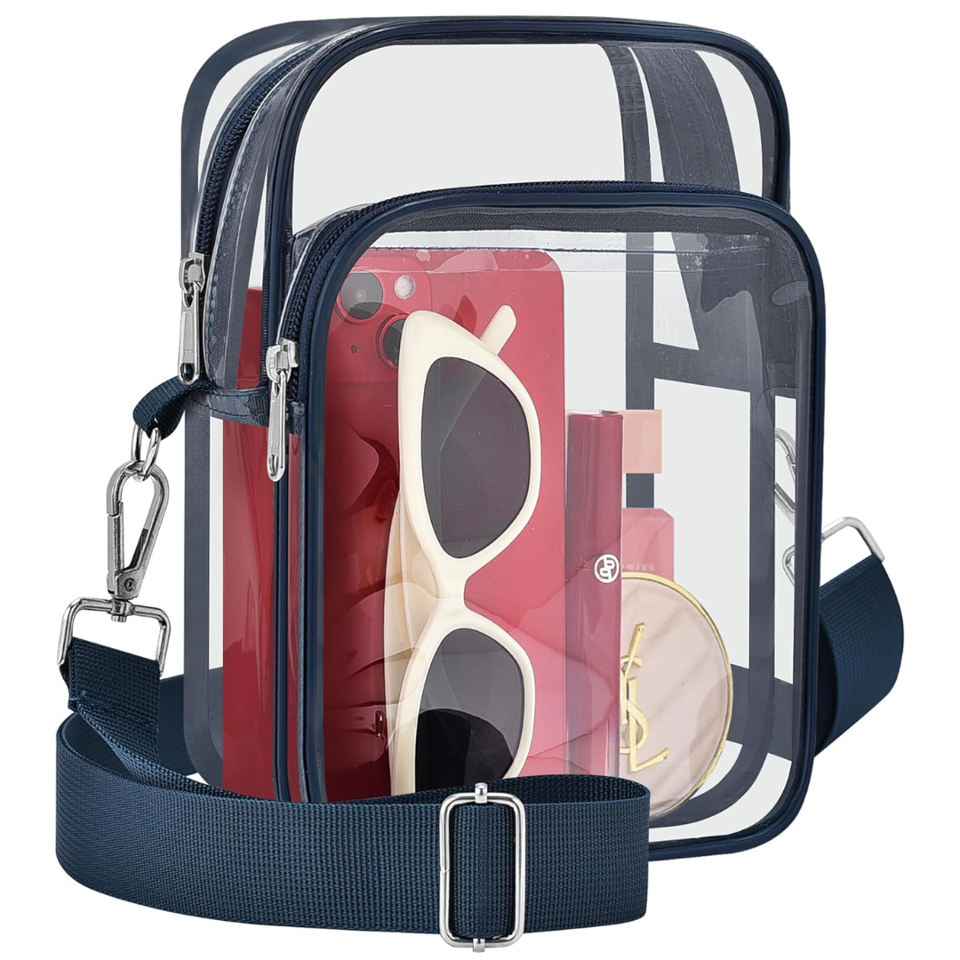 Small Transparent Handbag with Removable Strap