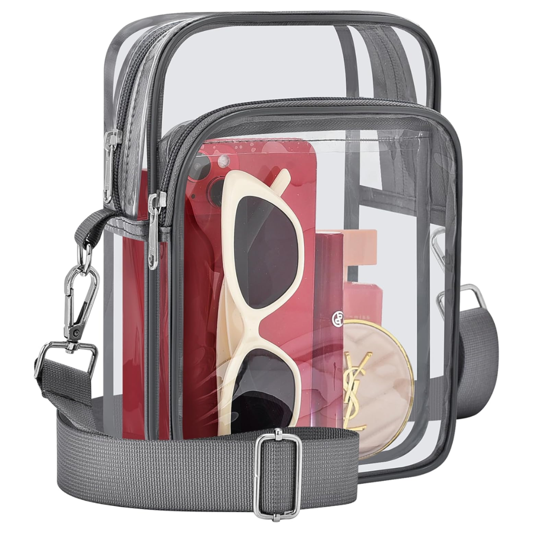 Small Transparent Handbag with Removable Strap