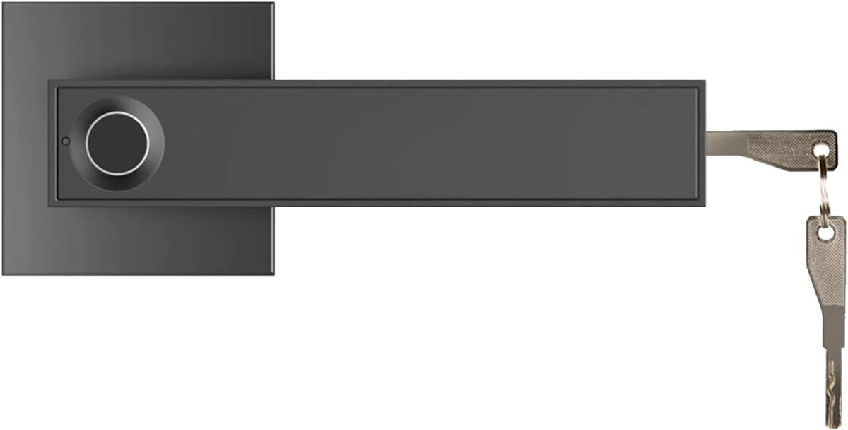 Smart Fingerprint Door Lever Lock with Key Access & 30-User Capacity