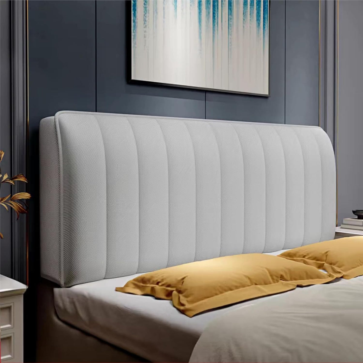 Soft Breathable Bed Headboard Cover with Wrinkle-Free Fit