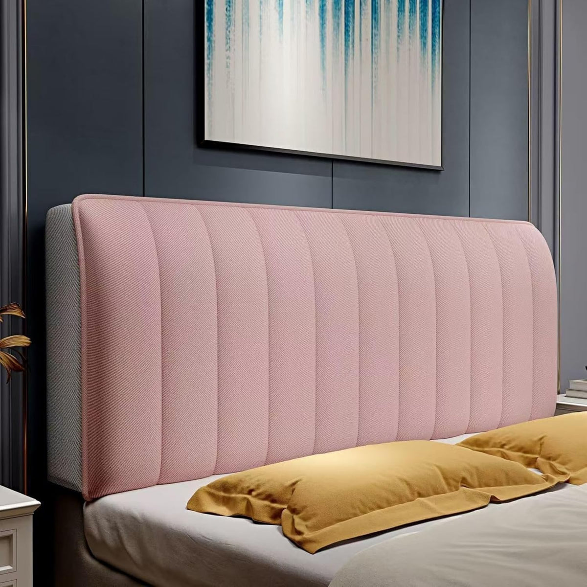 Soft Breathable Bed Headboard Cover with Wrinkle-Free Fit