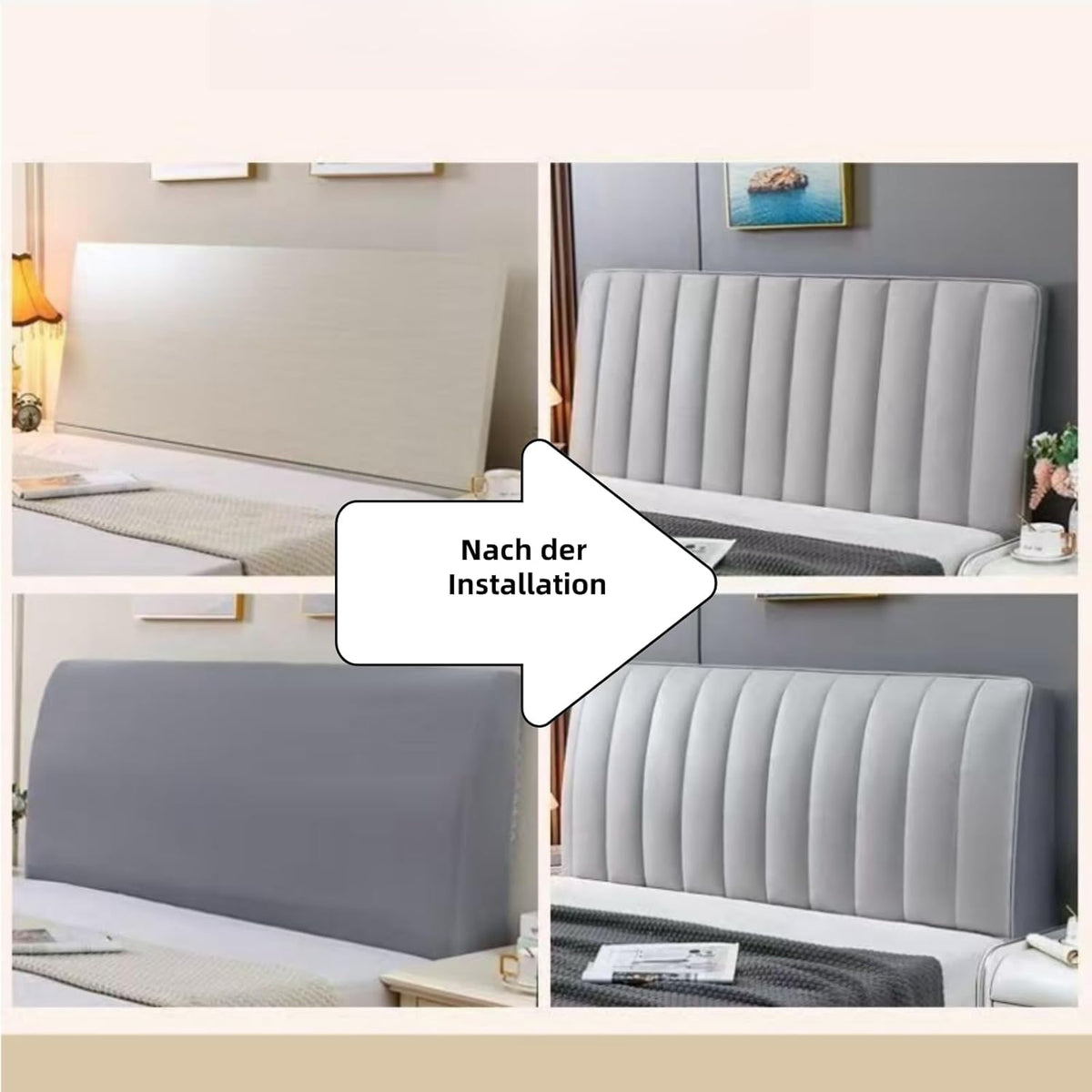 Soft Breathable Bed Headboard Cover with Wrinkle-Free Fit