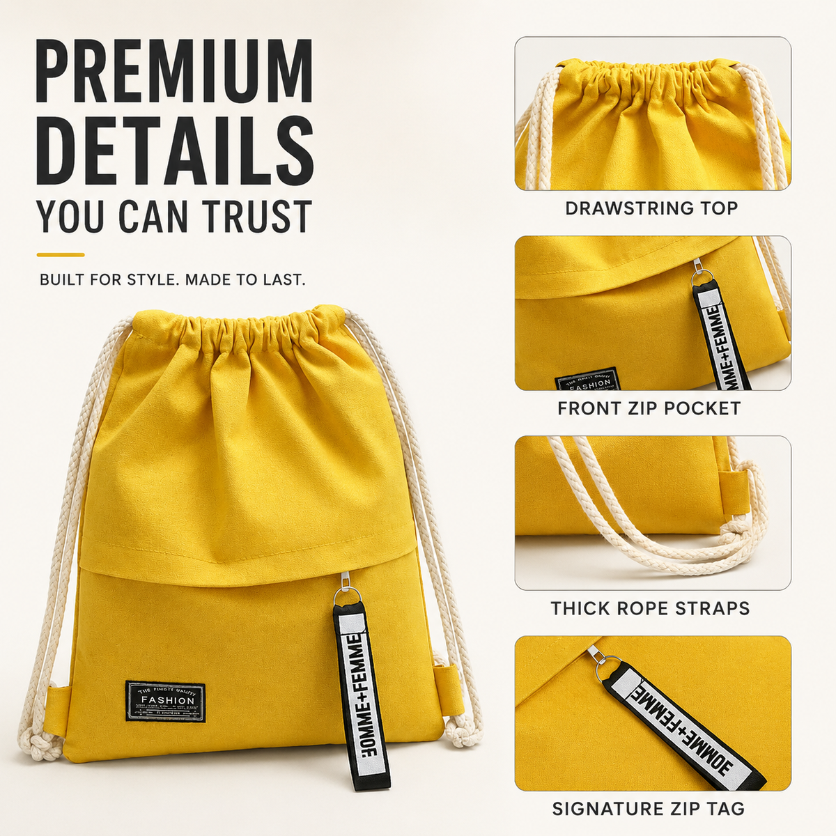 Soft Drawstring Backpack