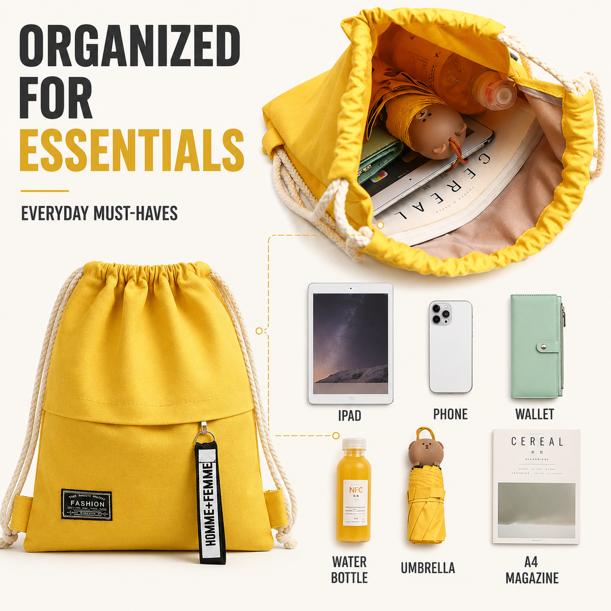 Soft Drawstring Backpack