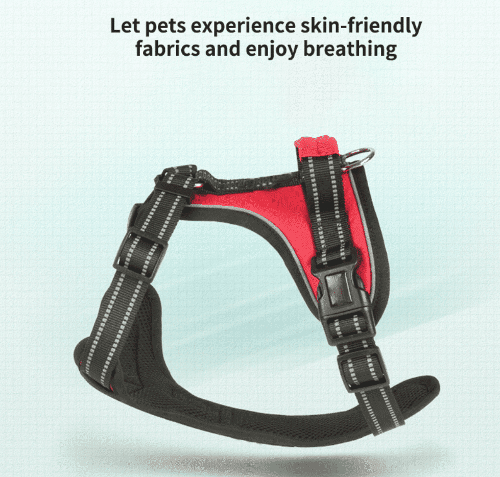 Soft Reflective Dog Harness - Durable & Waterproof - Red, Black, or Blue