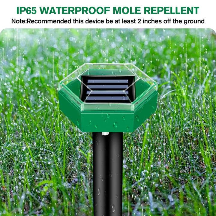 Solar Ultrasonic Mole Repeller - Pack of 4