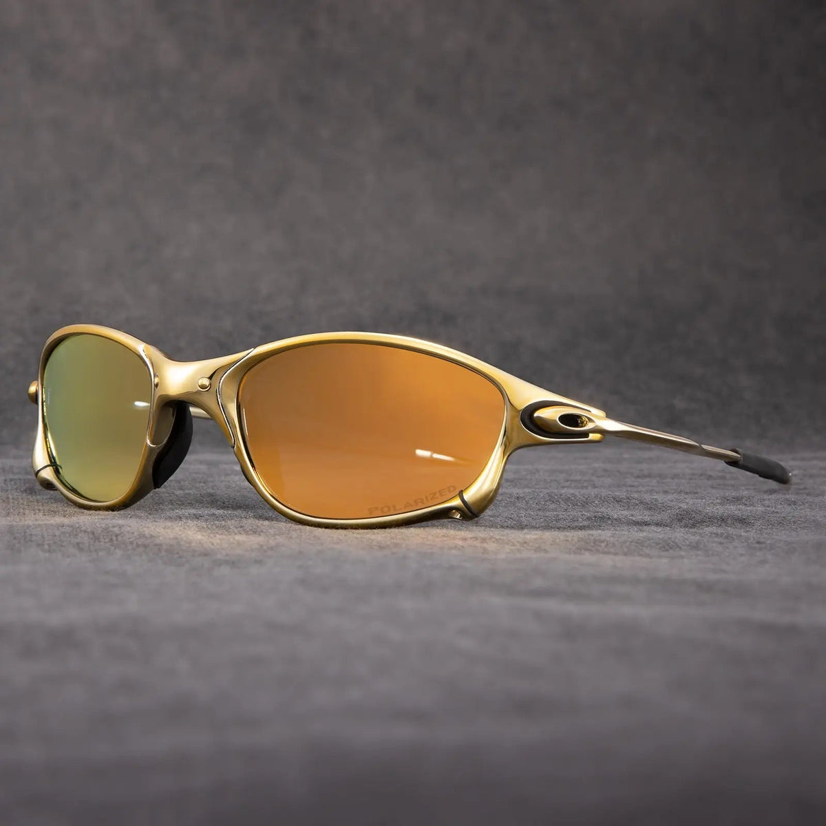 Sporty Polarized Sunglasses – Metallic Frame with Red Lenses