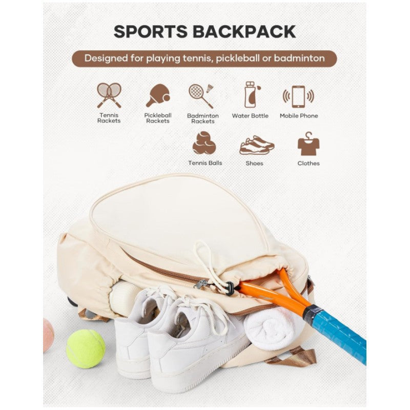 Sporty Tennis Trolley Backpack with Specialized Compartments