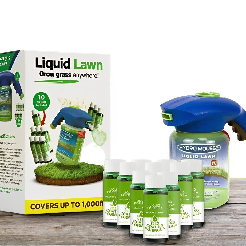Spray-On Grass Seed for Patchy Lawns and High-Traffic Areas