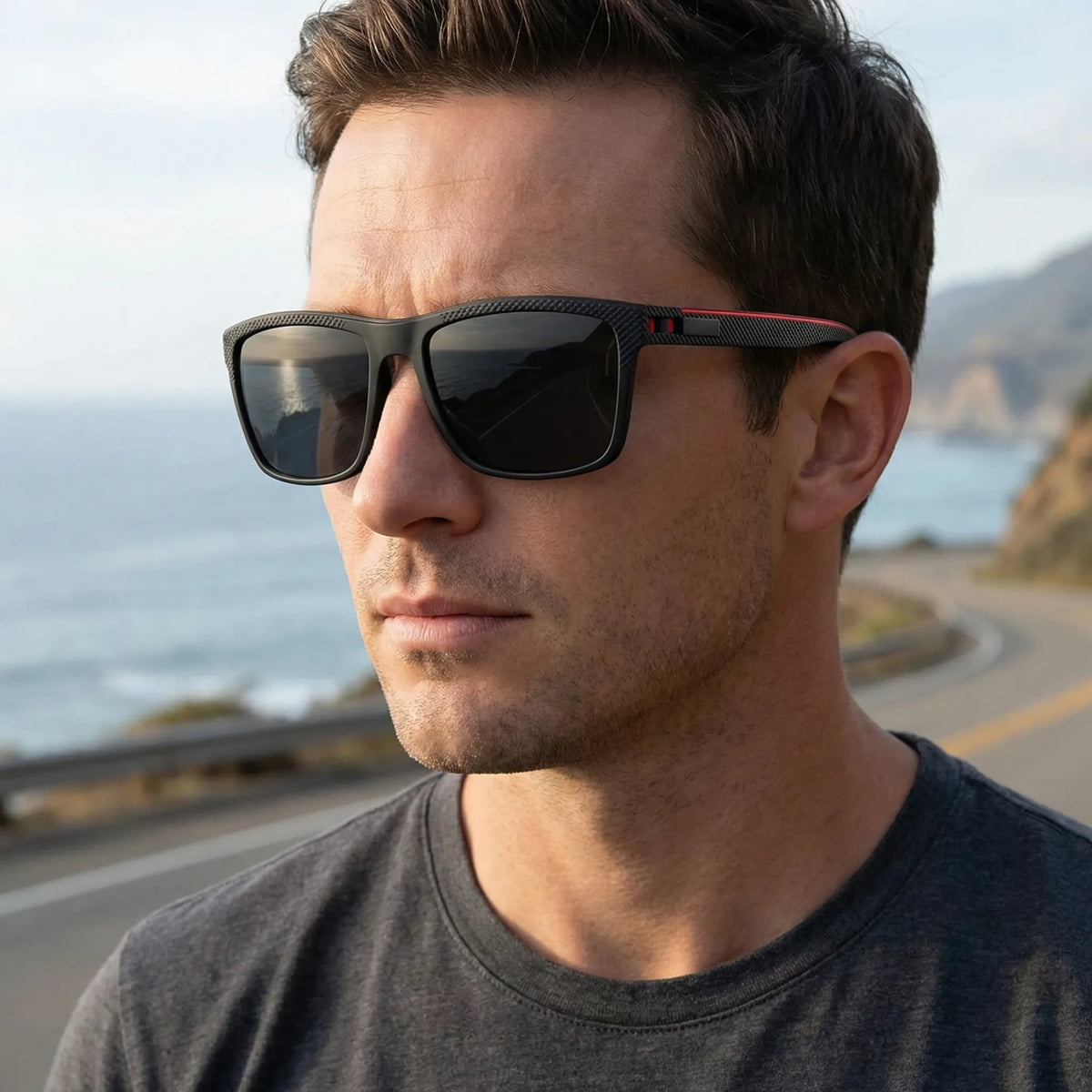 Square Frame Polarized Sunglasses
