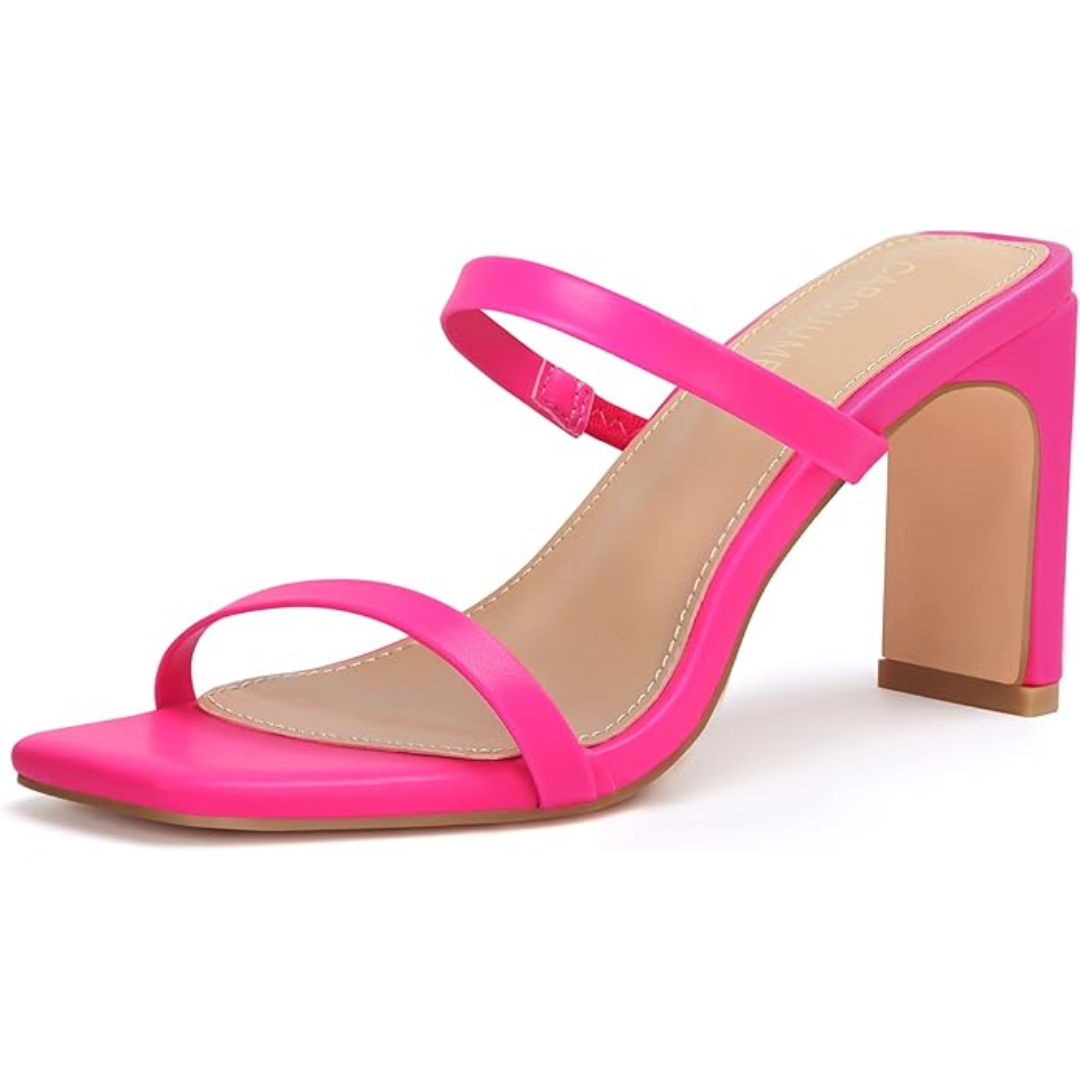Square Toe Block Heels