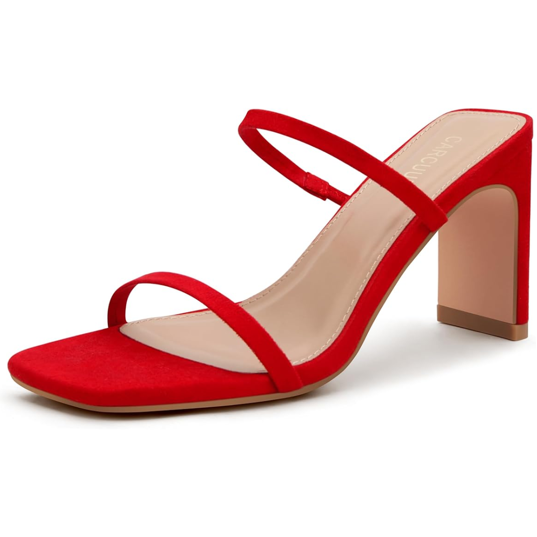Square Toe Block Heels