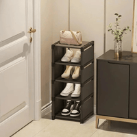 Stackable Corner Shoe Rack with Space-Saving Design for Various Shoes