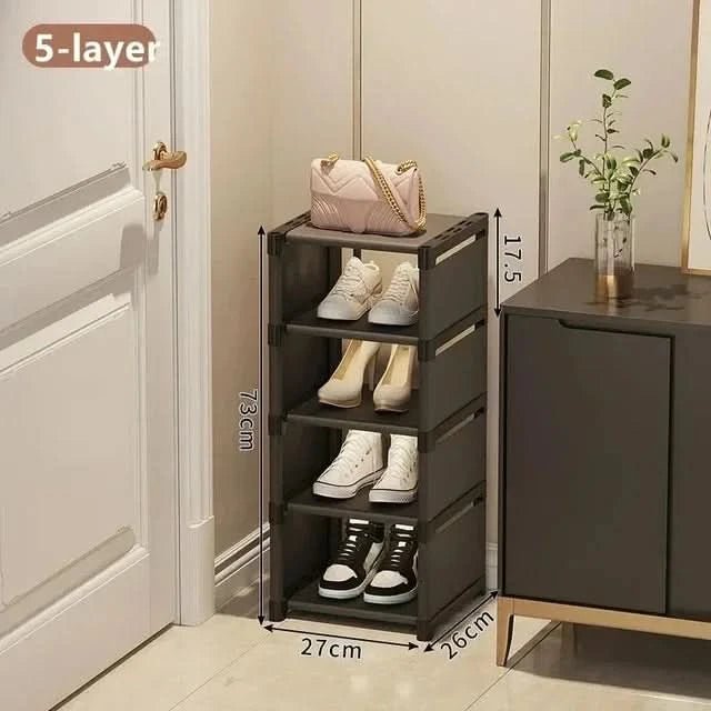 Stackable Corner Shoe Rack with Space-Saving Design for Various Shoes