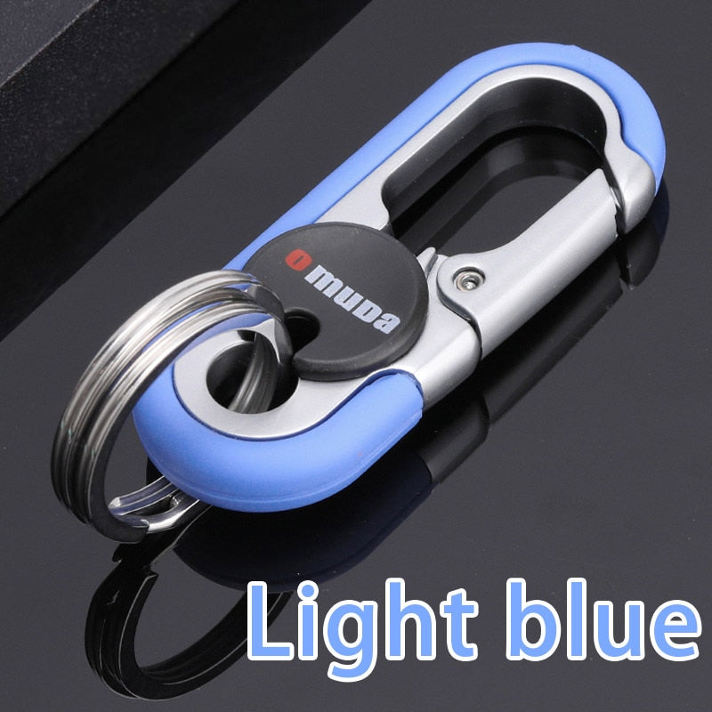 Steel Secure Double-Ring Hook Keychain