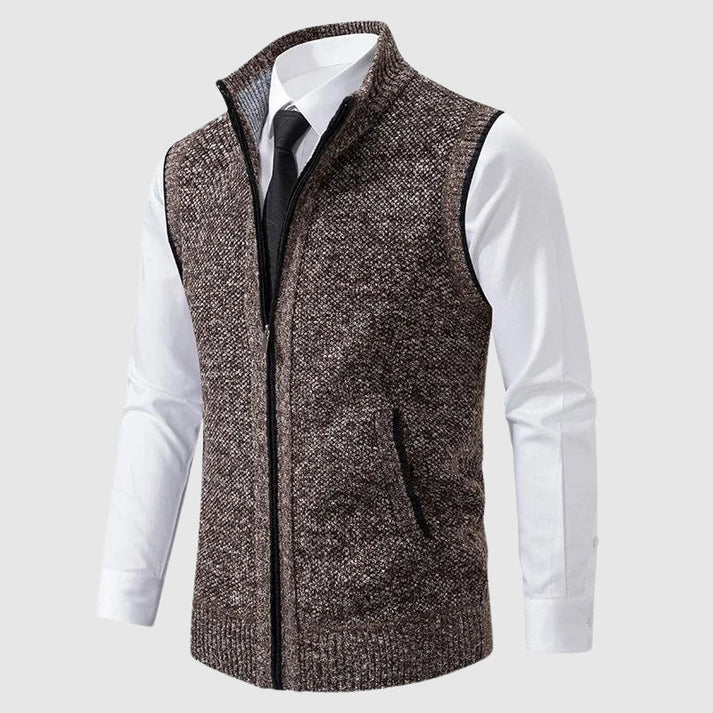 Stylish Men's Full-Zip Sweater Vest