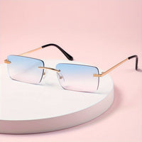 Stylish Rimless Sunglasses for Men – Trendy and Comfortable