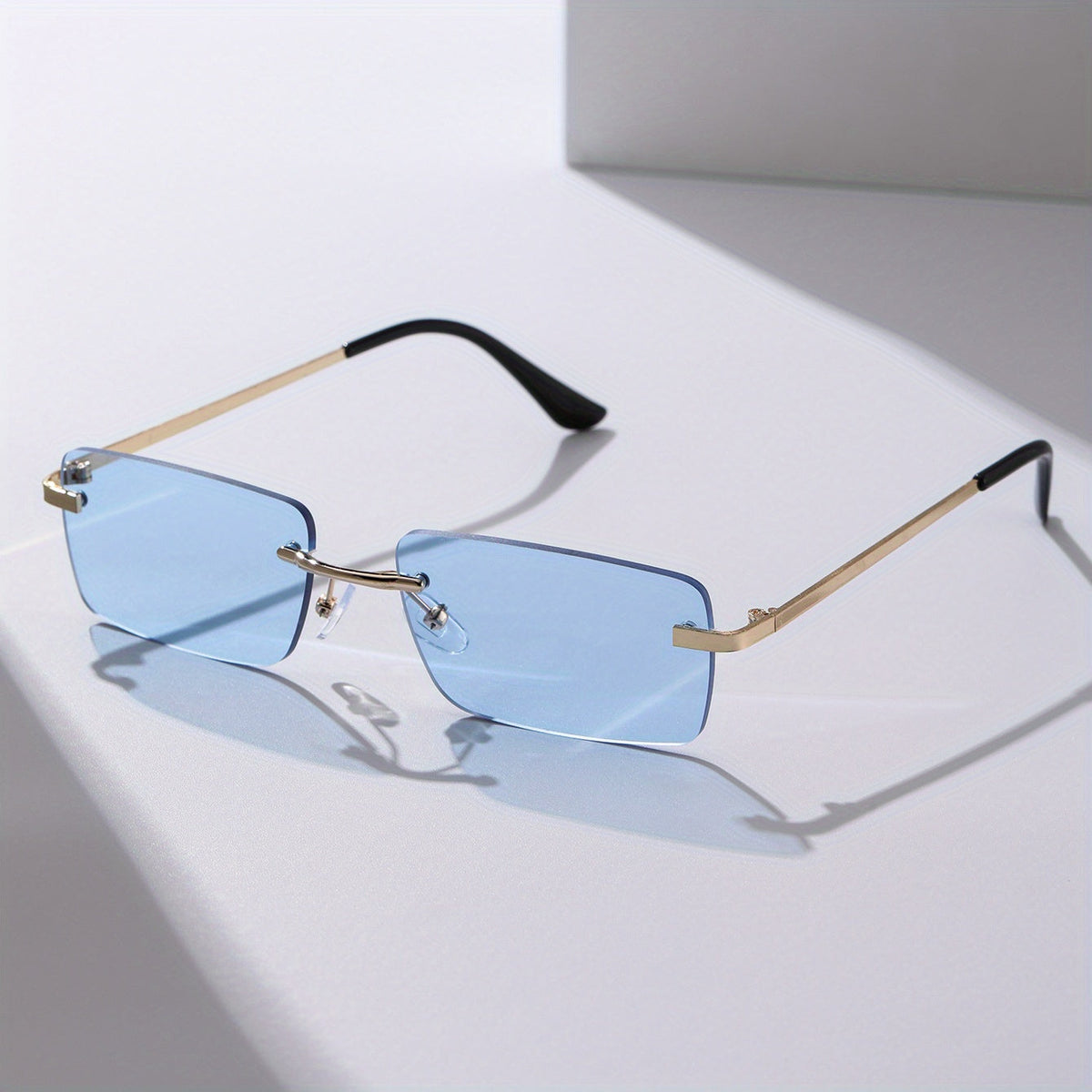 Stylish Rimless Sunglasses for Men – Trendy and Comfortable