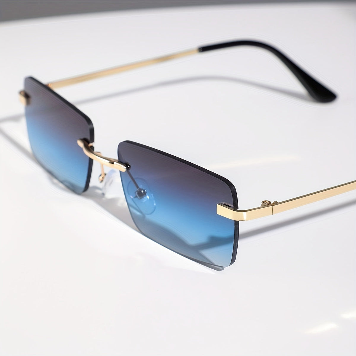 Stylish Rimless Sunglasses for Men – Trendy and Comfortable