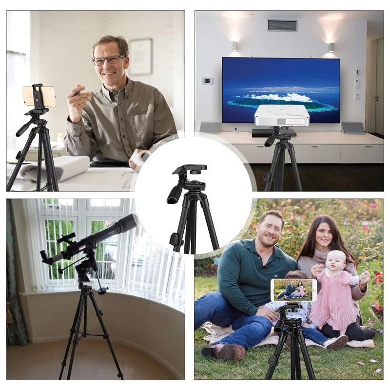 Telescopic Phone Tripod with Bluetooth Remote – Universal Selfie Stick and Stand