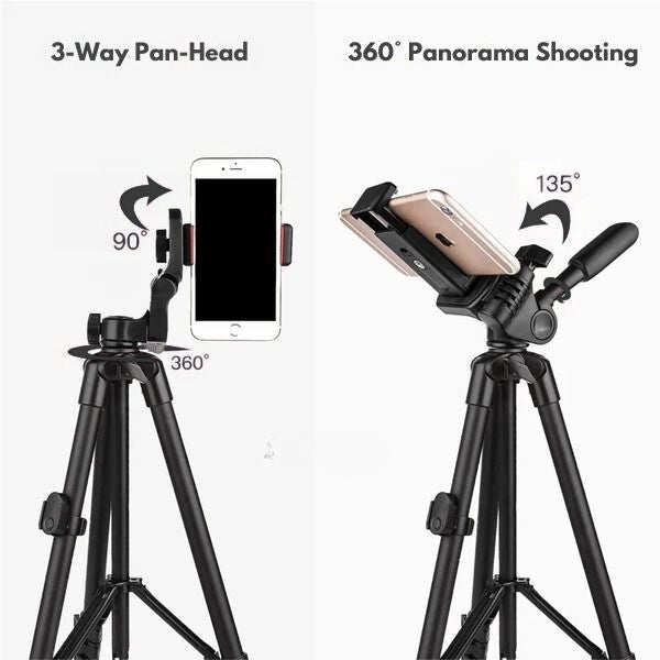 Telescopic Phone Tripod with Bluetooth Remote – Universal Selfie Stick and Stand