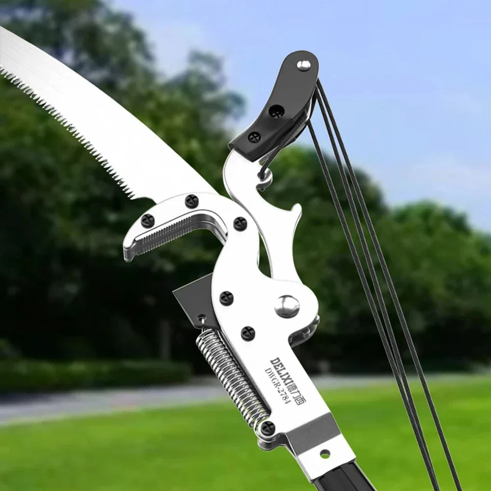 Telescopic Pole Pruner with Rope | SK5 Steel Blade for Fruit Trees and High Branches