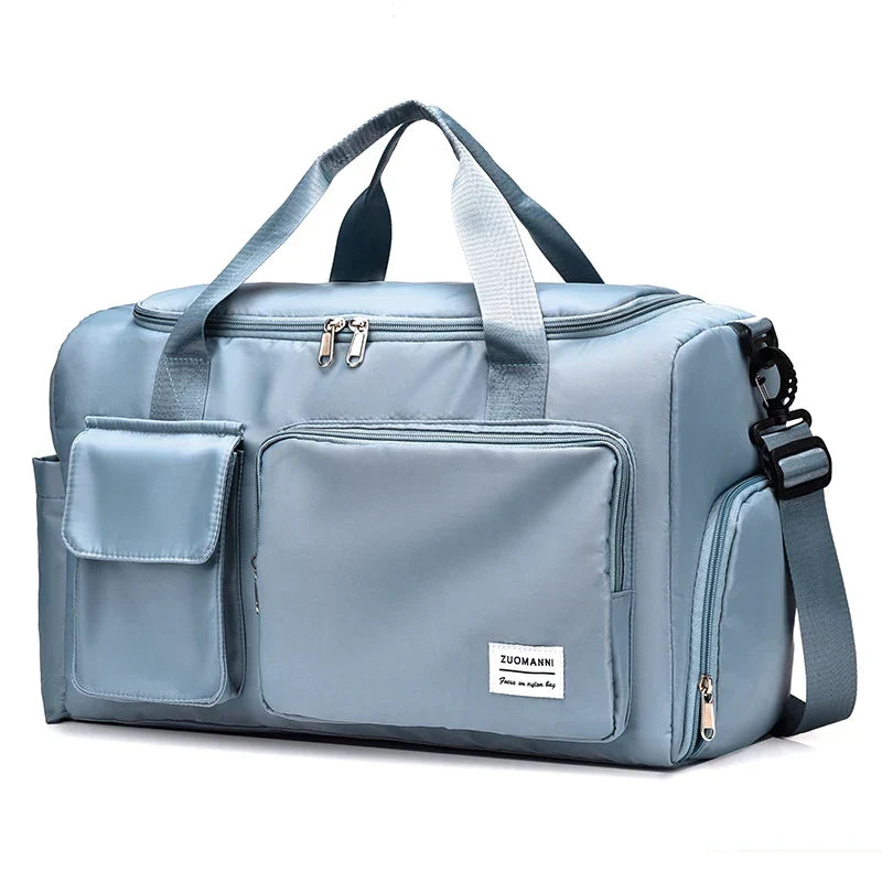 Travel Bag with Shoe Compartment & Wet/Dry Separation - 35L Capacity for Air Travel, Sports & Weekend Trips