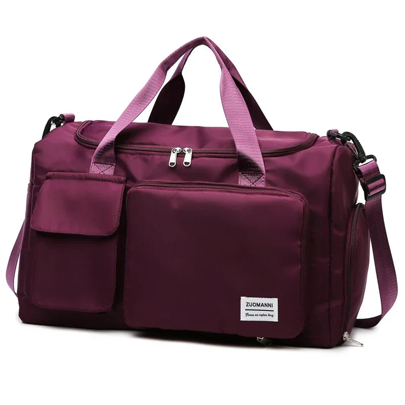Travel Bag with Shoe Compartment & Wet/Dry Separation - 35L Capacity for Air Travel, Sports & Weekend Trips