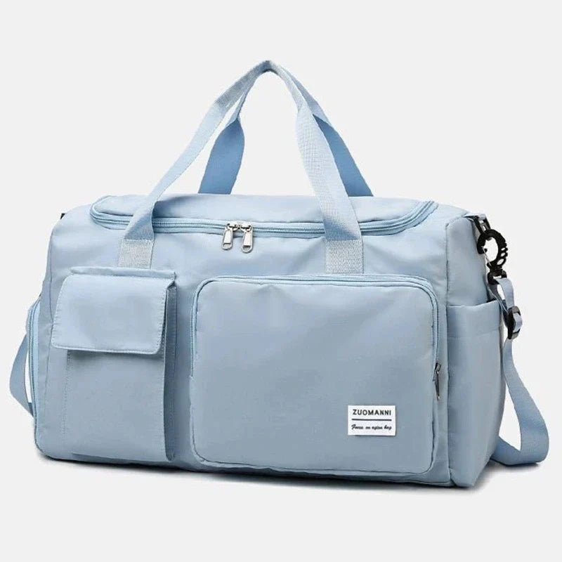 Travel Bag with Shoe Compartment & Wet/Dry Separation - 35L Capacity for Air Travel, Sports & Weekend Trips