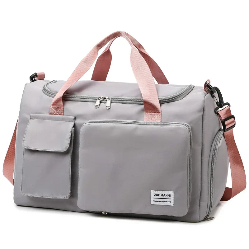 Travel Bag with Shoe Compartment & Wet/Dry Separation - 35L Capacity for Air Travel, Sports & Weekend Trips