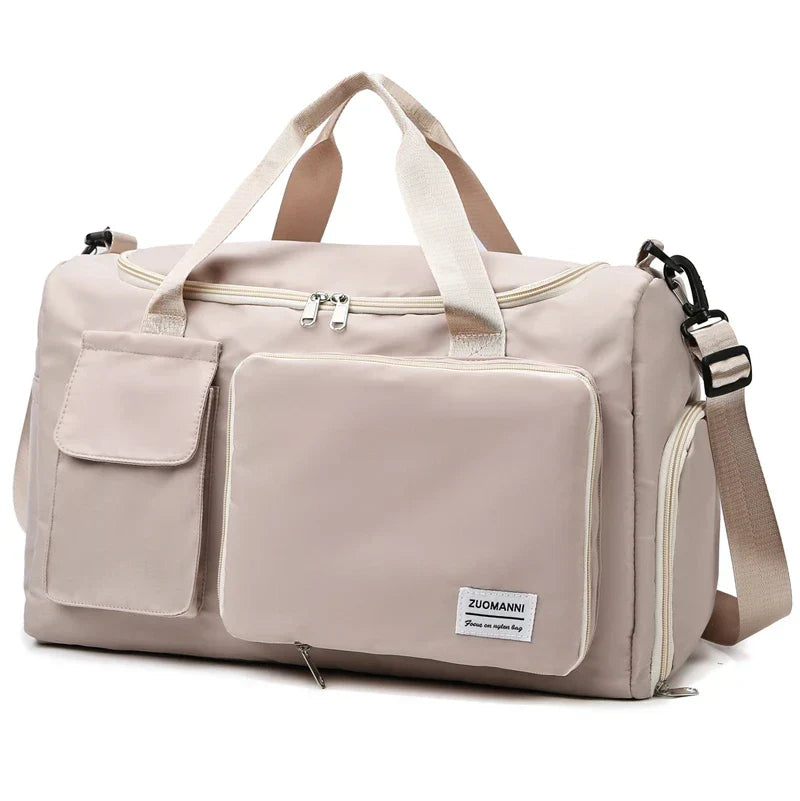 Travel Bag with Shoe Compartment & Wet/Dry Separation - 35L Capacity for Air Travel, Sports & Weekend Trips