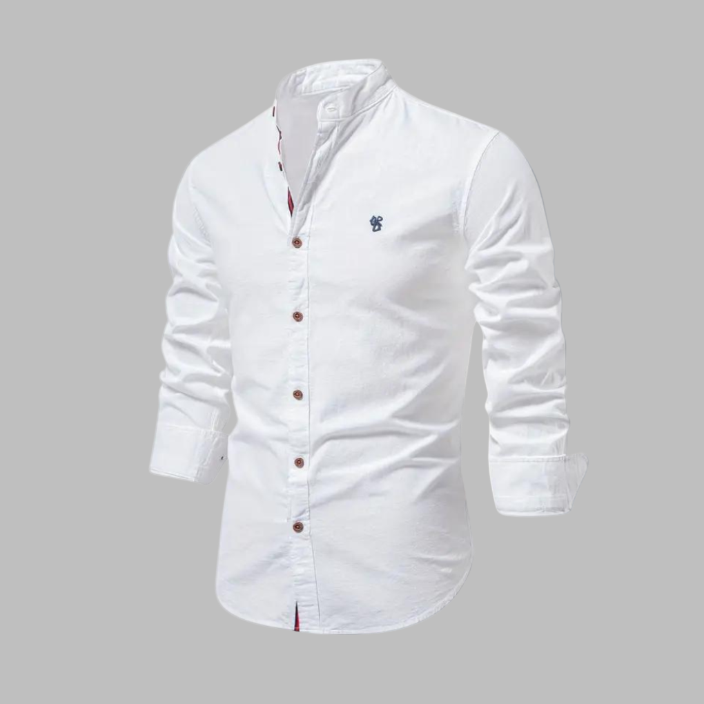 Trendy Men's Long-Sleeve Polo Shirt
