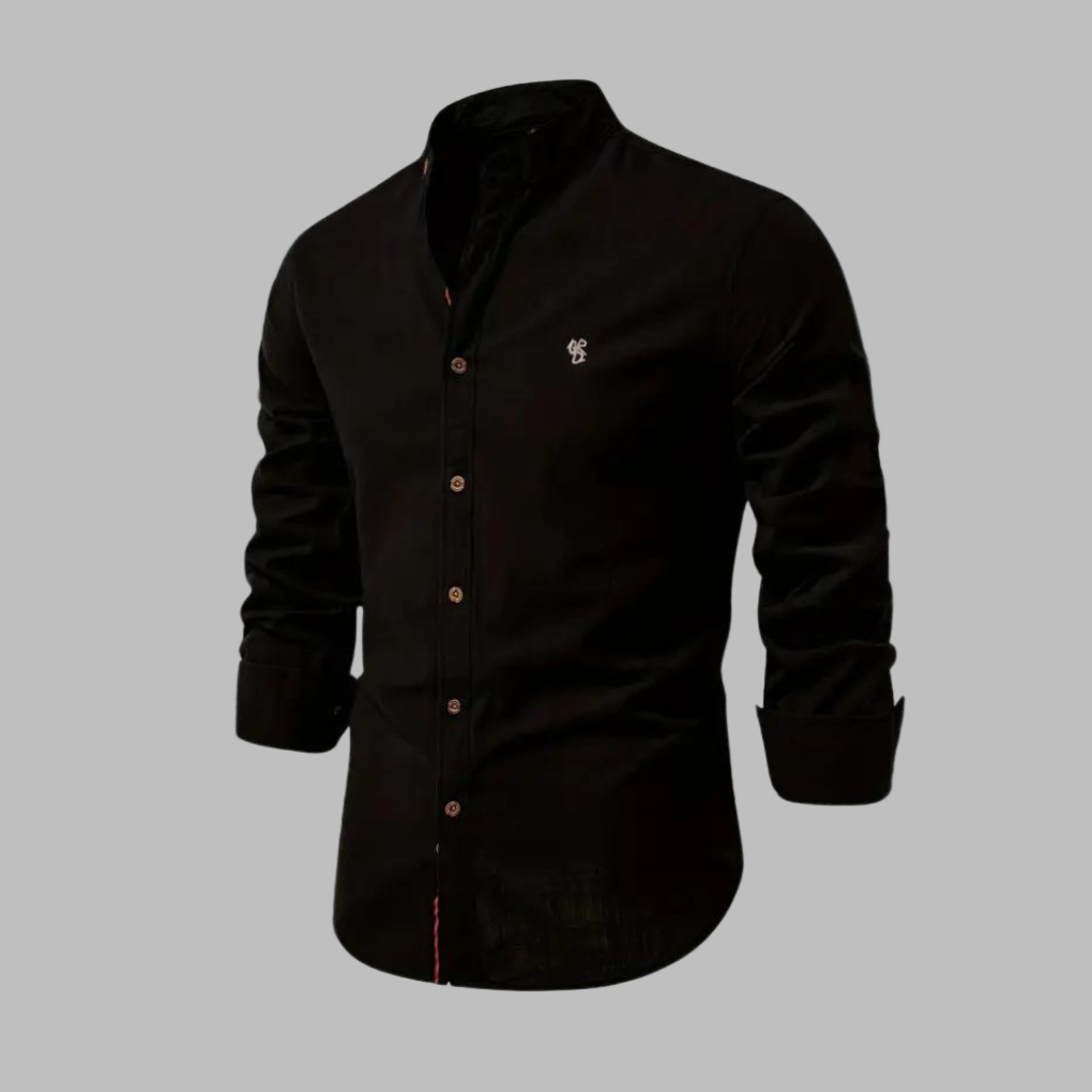 Trendy Men's Long-Sleeve Polo Shirt