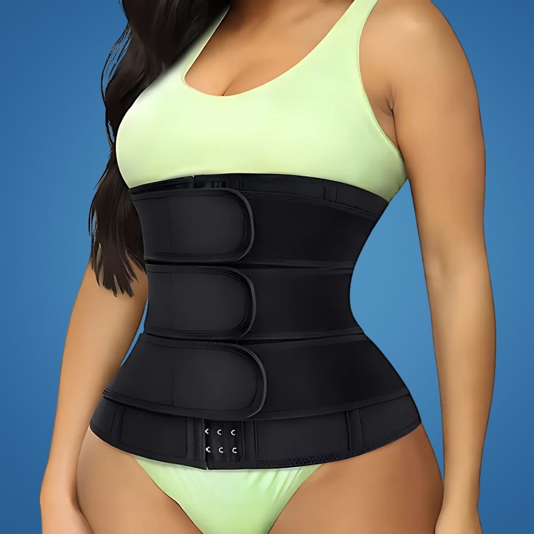 Triple Compression Breathable Neoprene Waist Trainer Belt for Post-Workout and Postpartum Use