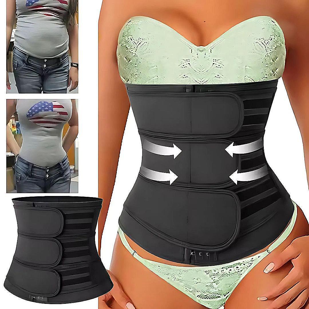 Triple Compression Breathable Neoprene Waist Trainer Belt for Post-Workout and Postpartum Use