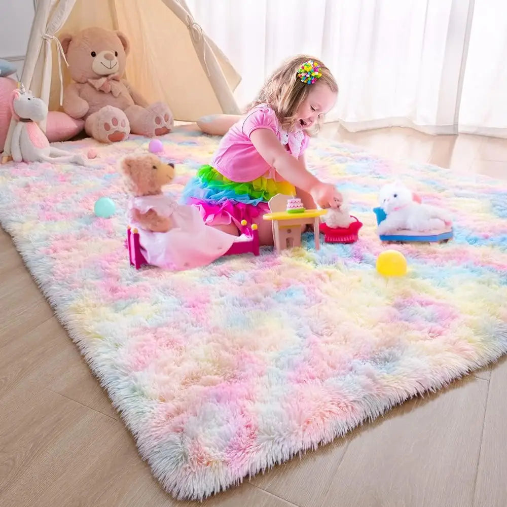 Ultra-Soft Fluffy Non-Slip Rug with Memory Foam Cushion
