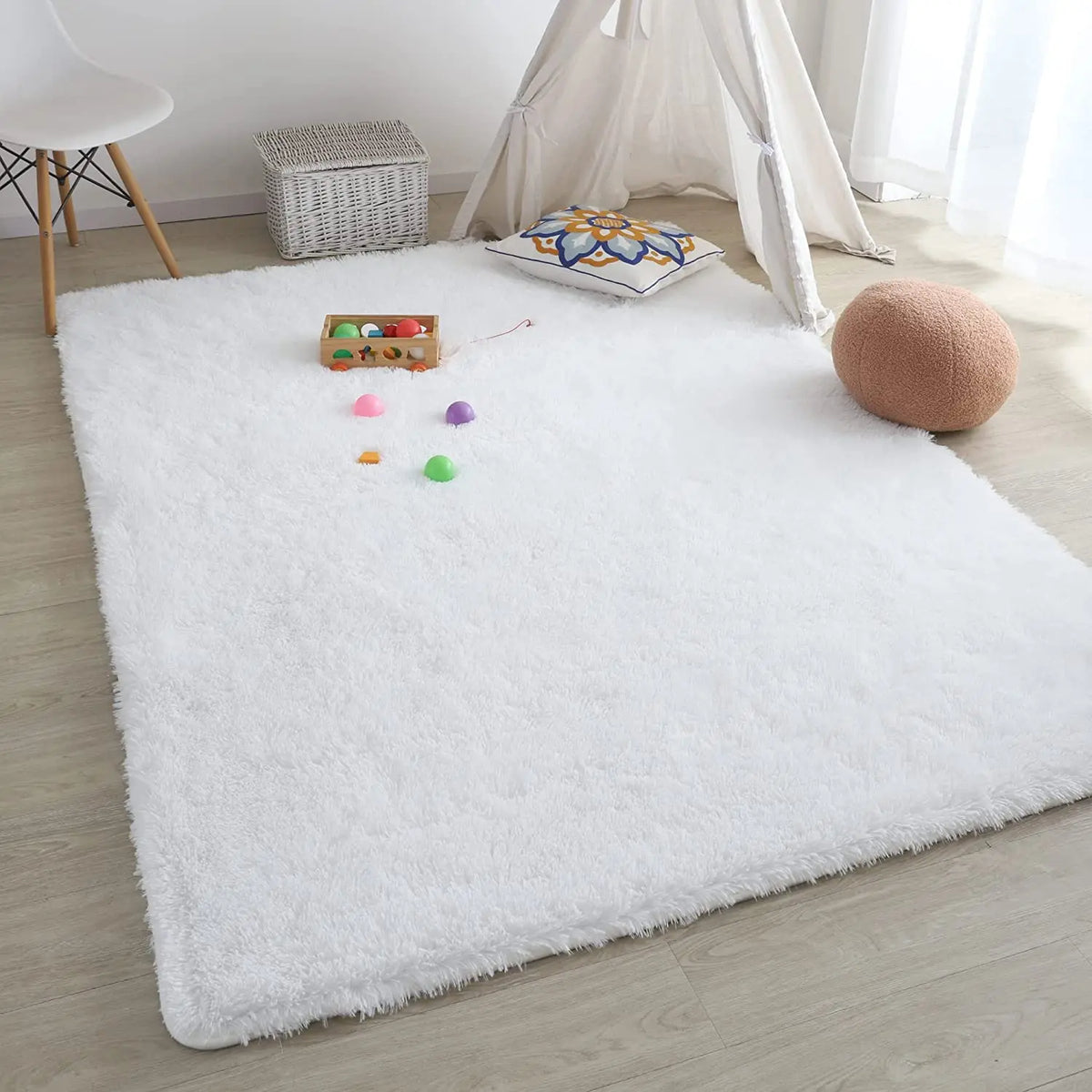 Ultra-Soft Fluffy Non-Slip Rug with Memory Foam Cushion