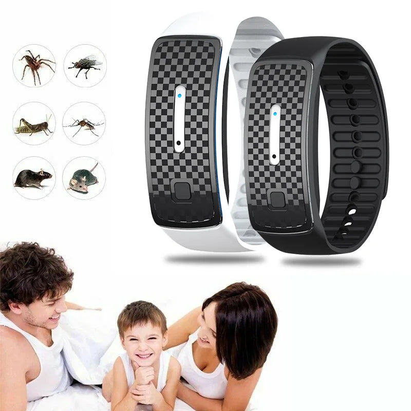 Ultrasonic Mosquito Repellent Wristband – Safe Chemical-Free Protection