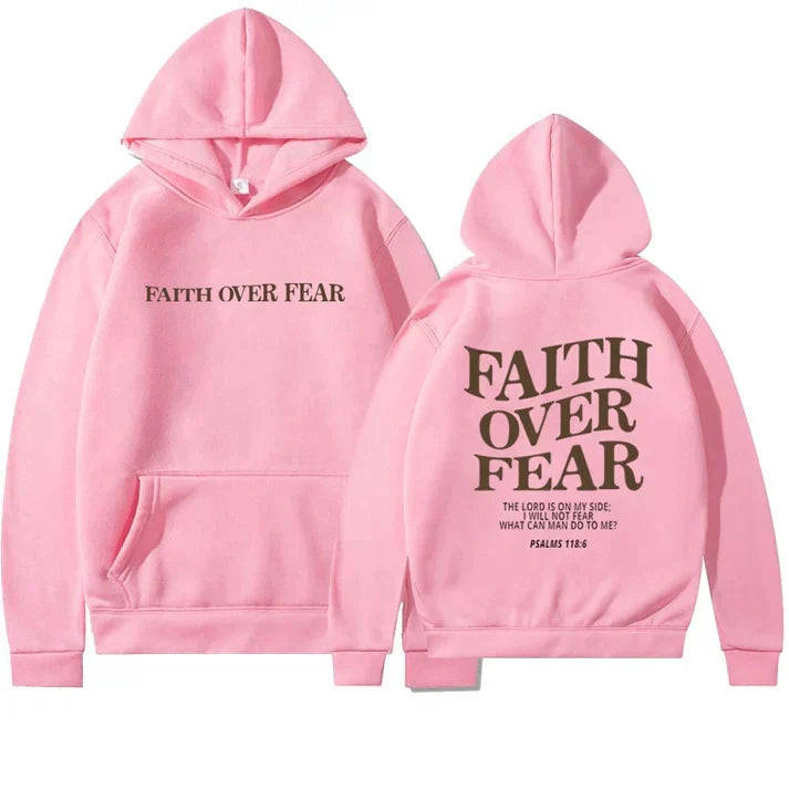 Unisex 'Faith Over Fear' Hoodie - Psalm 118:6