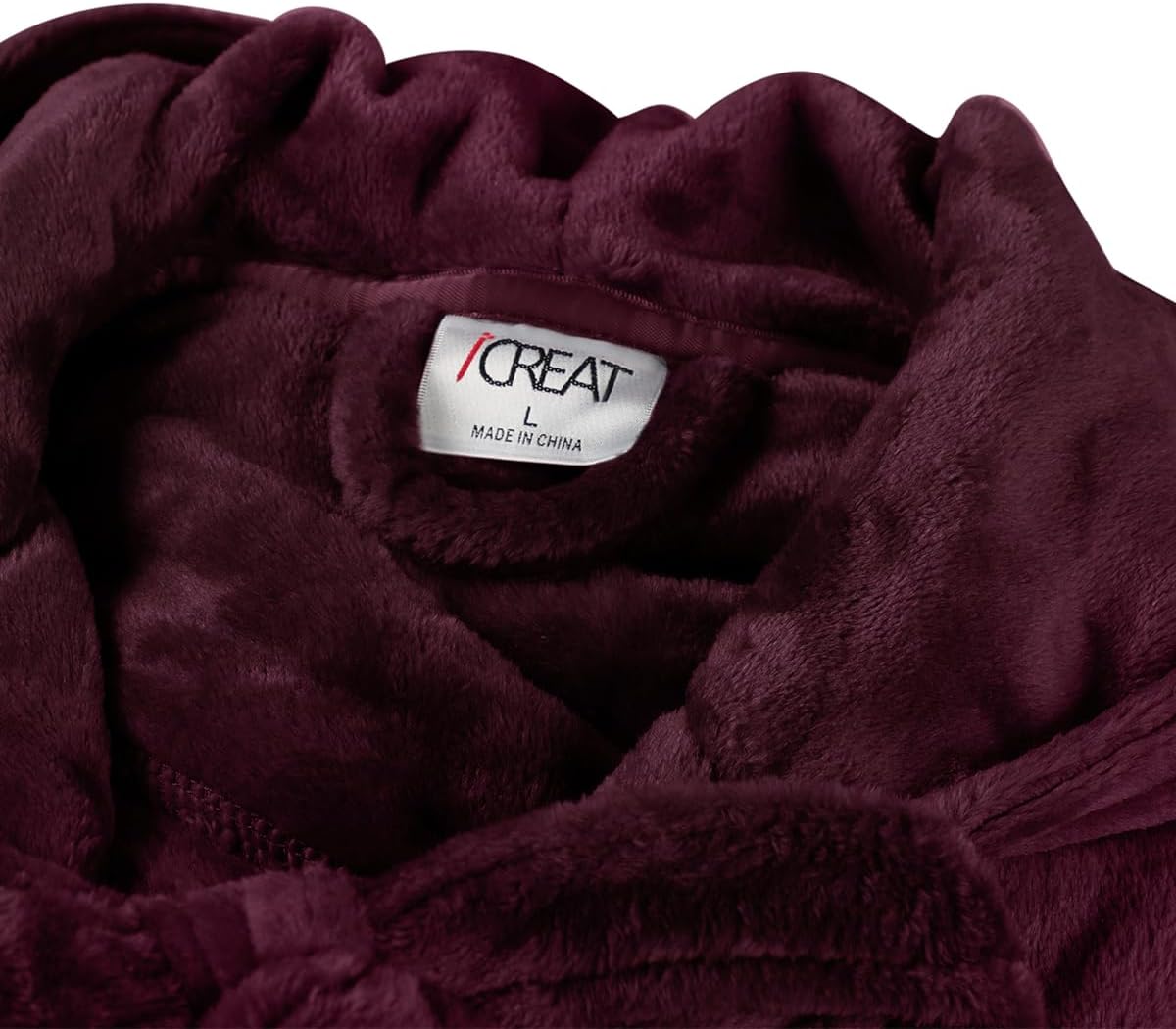 Unisex Fluffy Bathrobe with Hood, Warm & Soft