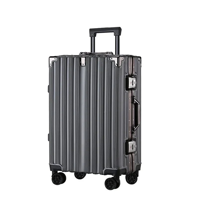 Unisex Hardshell Suitcase with Aluminum Frame and Secure Lock