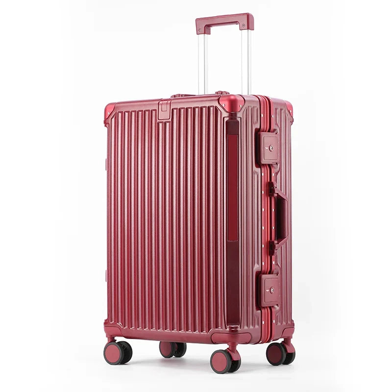 Unisex Hardside Suitcase with Aluminum Frame – Safe & Stylish Travel