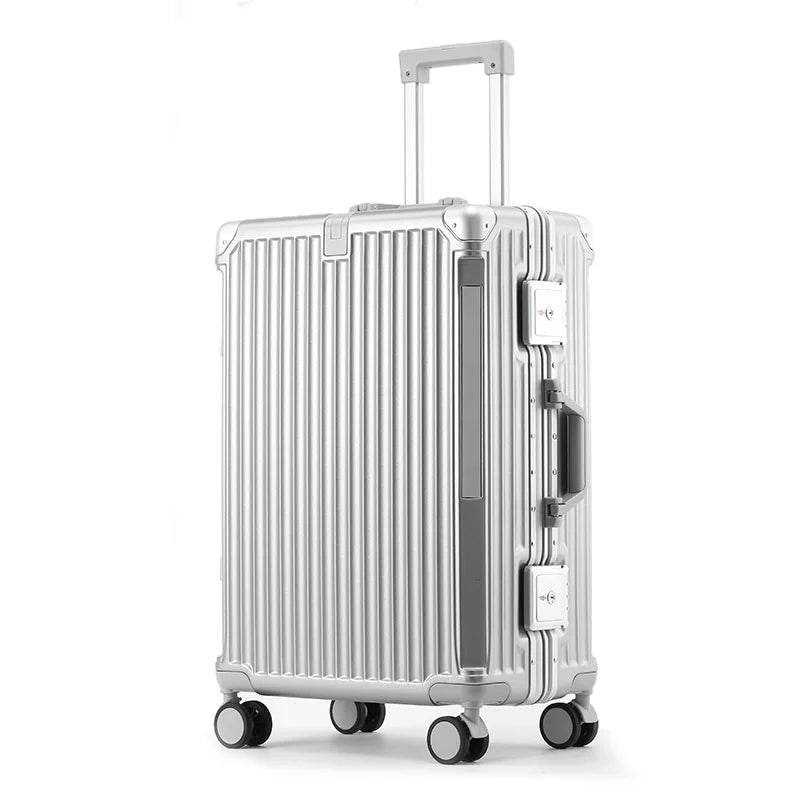Unisex Hardside Suitcase with Aluminum Frame – Safe & Stylish Travel