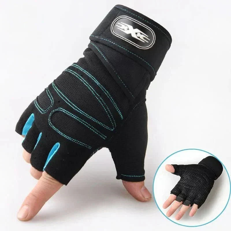 Unisex Shock-Absorbing Workout Gloves with Wrist Support