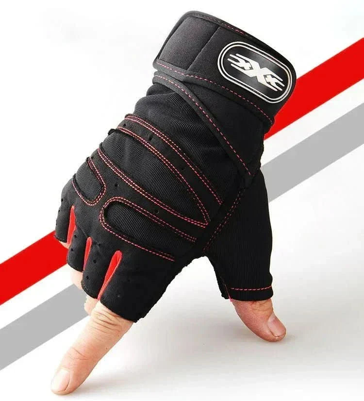 Unisex Shock-Absorbing Workout Gloves with Wrist Support