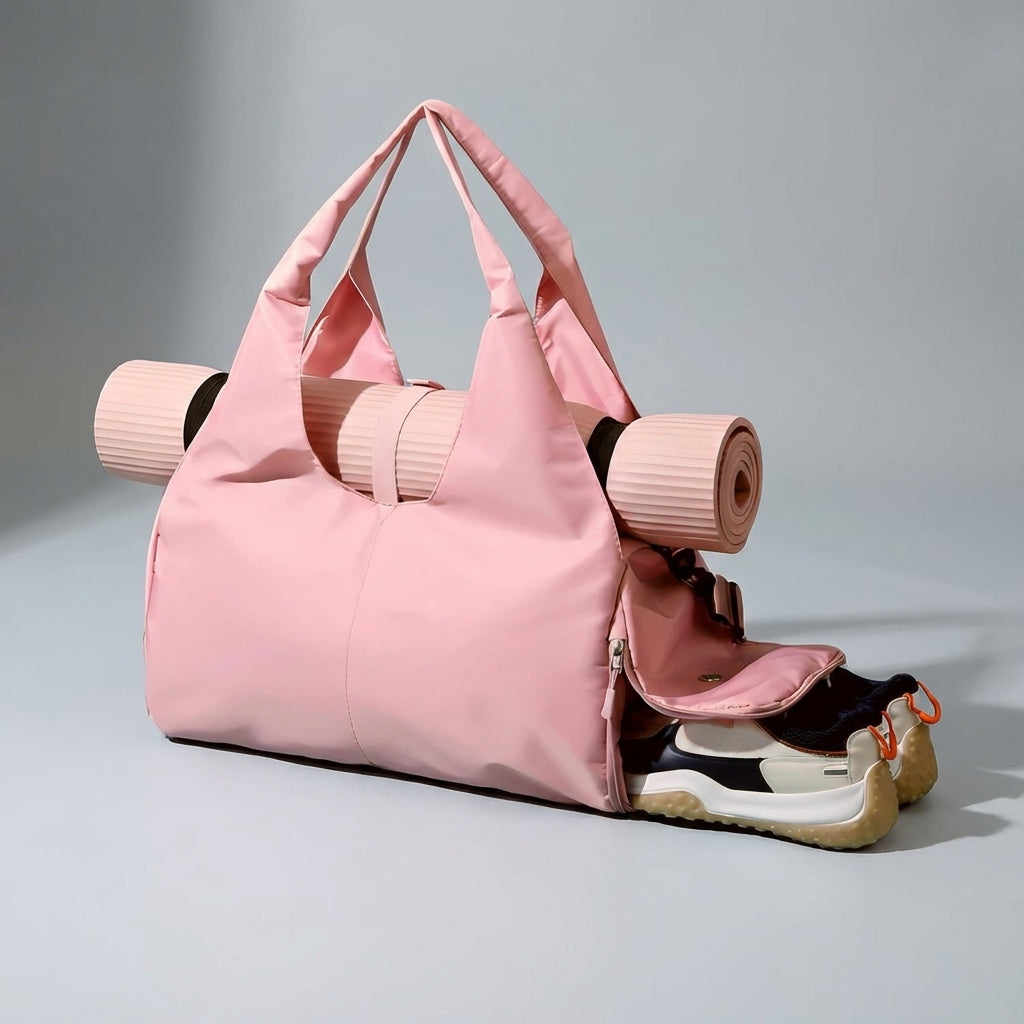 Unisex Water-Resistant Gym Bag with Shoe Compartment