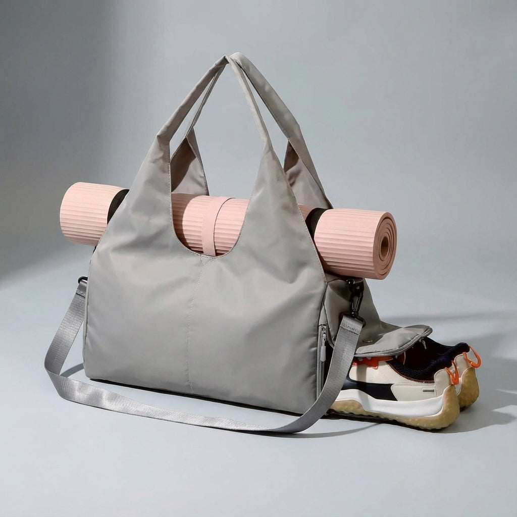 Unisex Water-Resistant Gym Bag with Shoe Compartment